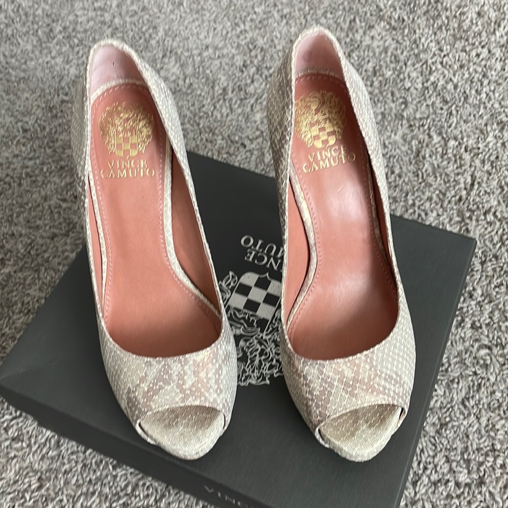 Vince Camuto Metallic Snake Heels